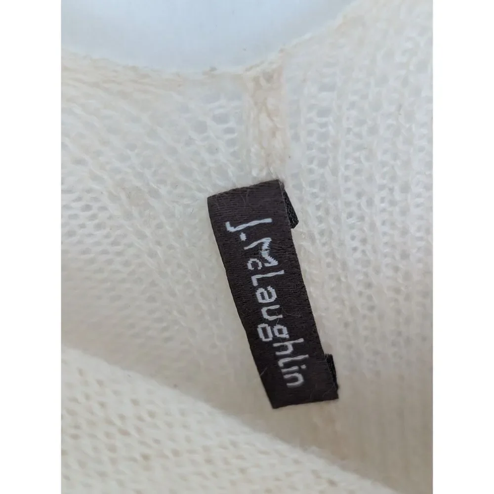 J. McLaughlin Cashmere Colorblock Poncho Shawl Wrap Kimono Cardigan One Size - Picture 6 of 16